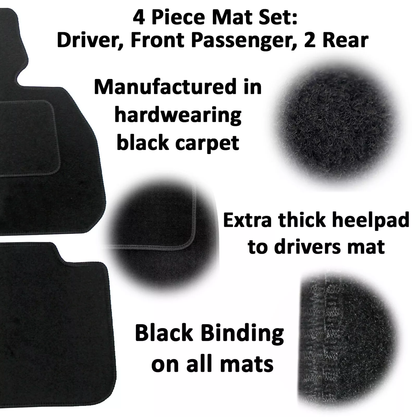 2013-2019 Peugeot 2008 Mats Carpet 4pc 74028 - Image 5
