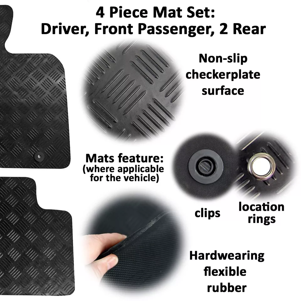 2015-2020 Hyundai Tucson Car Mats Rubber 4pc 74689 - Image 4