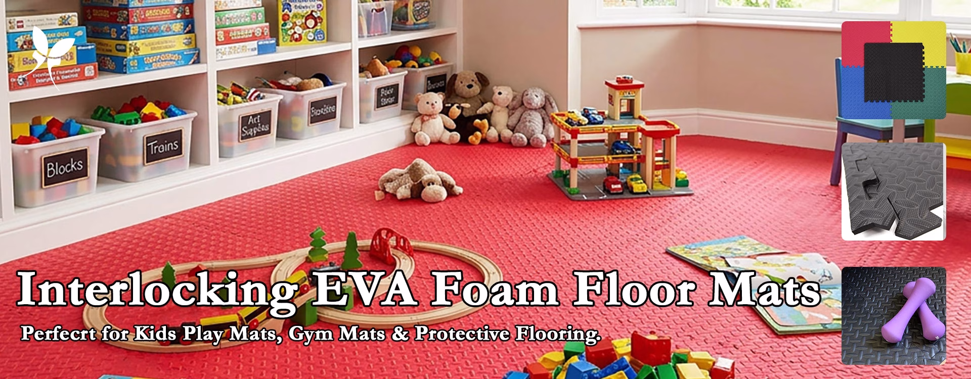Interlocking EVA Foam Floor Mats – Kids Play Mats, Gym Mats & Protective Flooring (5 Colour Options) | Actiasmat