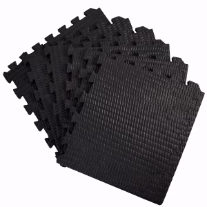 Actiasmat 34mm Interlocking EVA Gym Floor Mats 6 Pack – 62x62cm Home Gym Flooring
