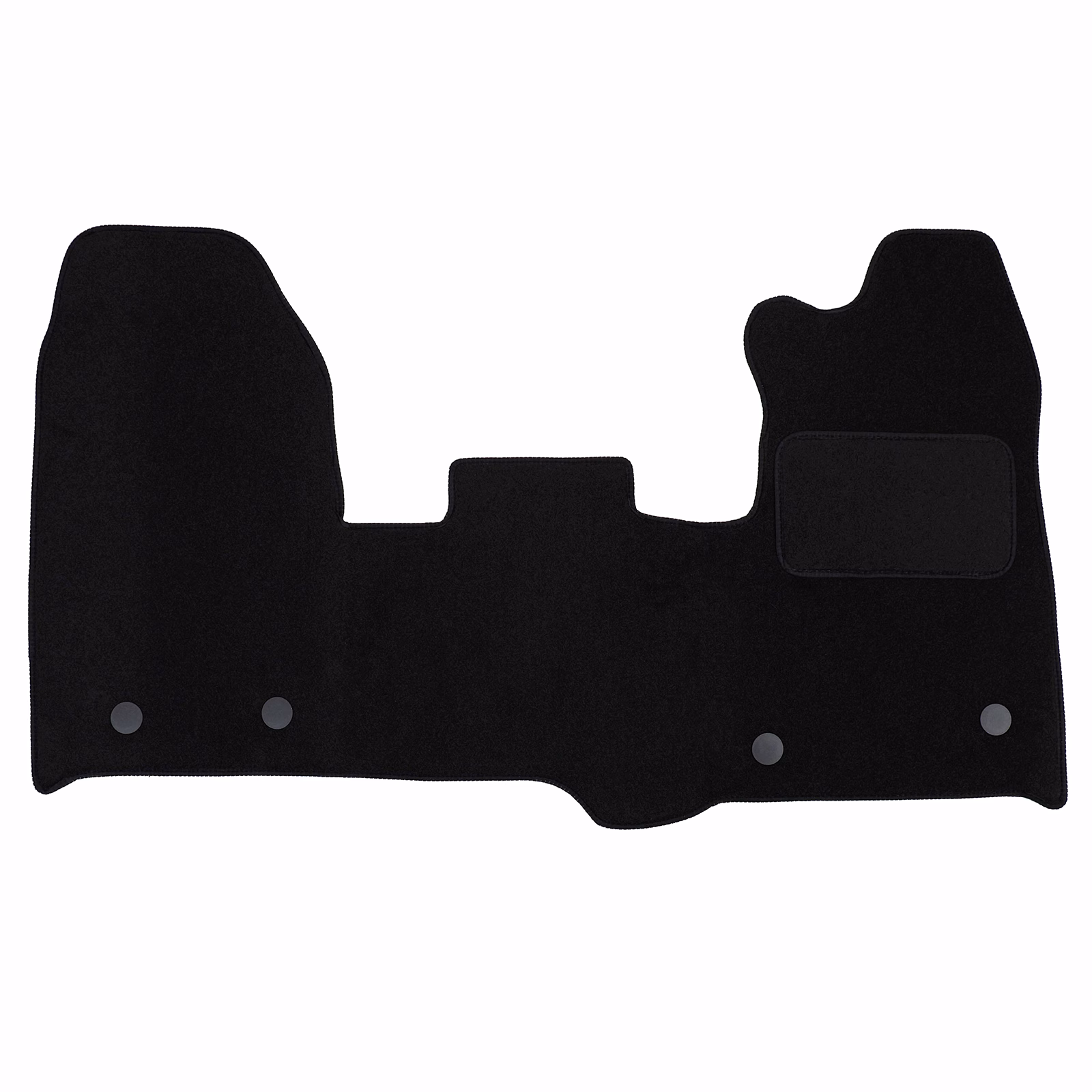 Ford Transit Custom Carpet Floor Mat 2015-2023 – One Piece Full Width Black Van Mat with Heel Pad & Anti-Slip Backing - Image 2